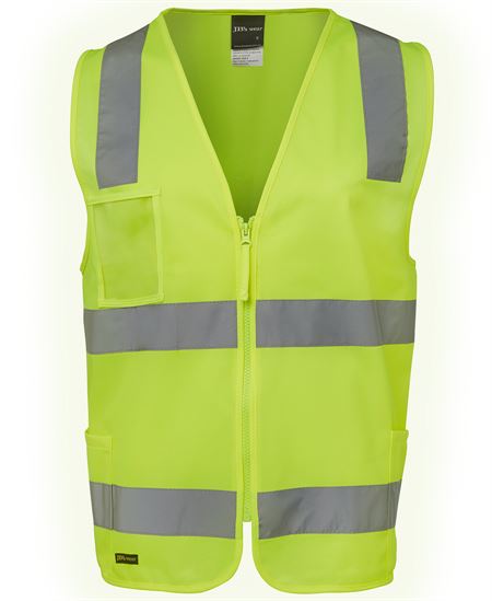JB's Hi Vis (D+N) Zip Safety Vest