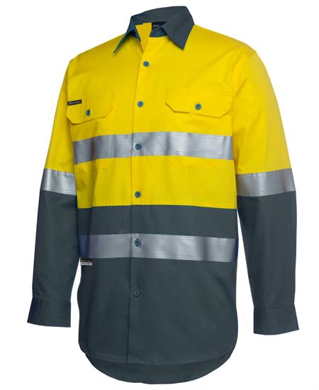 JB's Hi Vis L/S (D+N) 150G Work Shirt