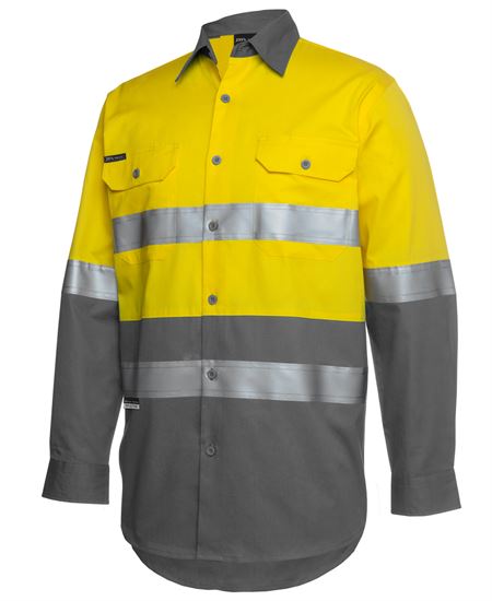 JB's Hi Vis L/S (D+N) 150G Work Shirt