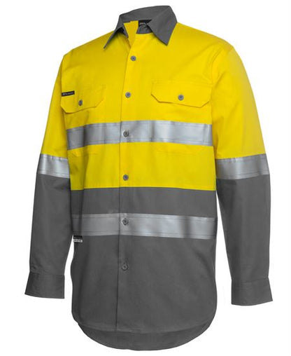 JB's Hi Vis L/S (D+N) 150G Work Shirt