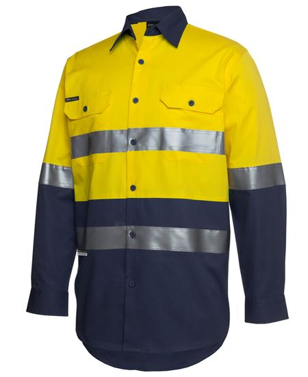 JB's Hi Vis L/S (D+N) 150G Work Shirt