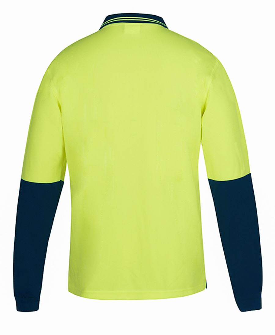 JB's Hi Vis L/S Non Button Polo