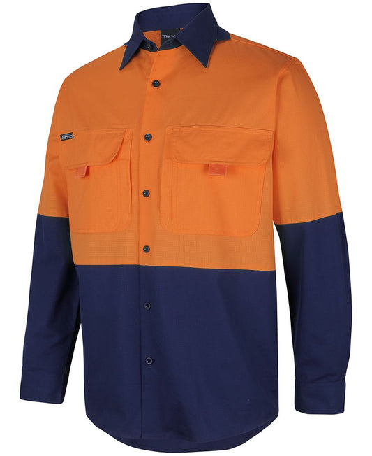 JB's Hi Vis Ripstop L/S Fishing Shirt