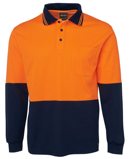 JB's Hi Vis L/S Cotton Back Polo