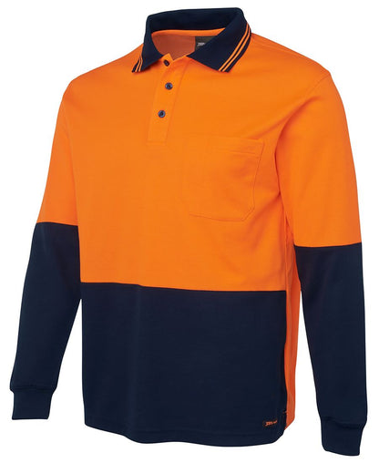 JB's Hi Vis L/S Cotton Back Polo