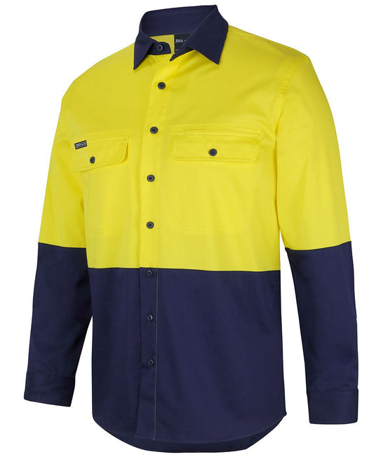JB'S Hi Vis L/S Stretch Work Shirt
