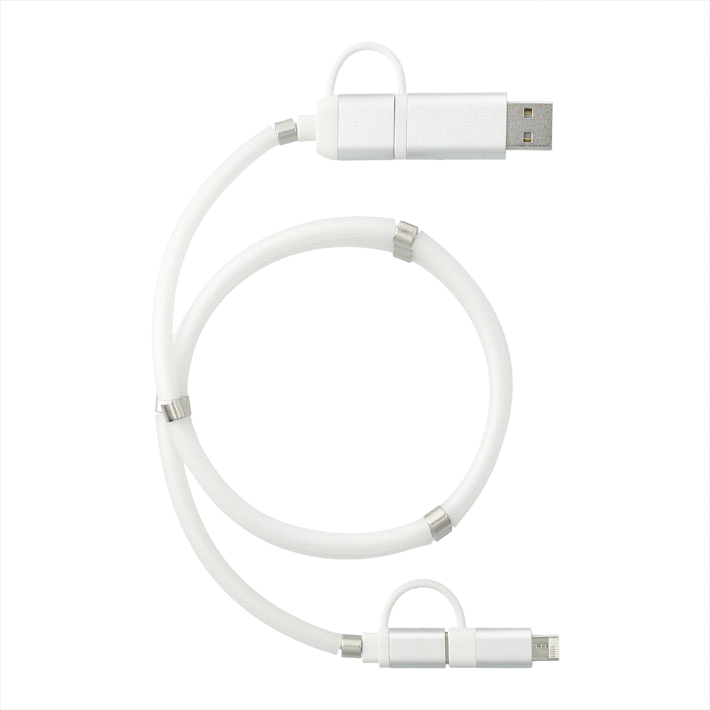 Whirl 5-in-1 Charging Cable with Magnetic Wrap