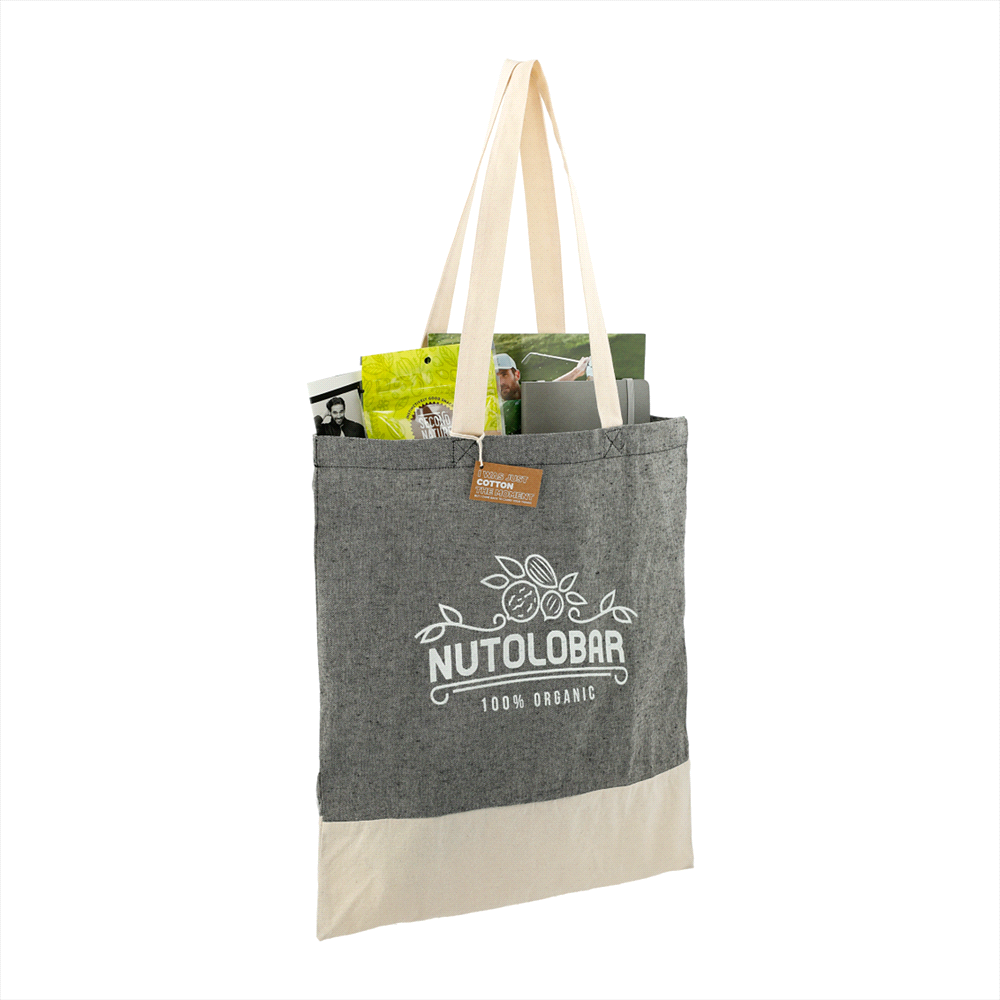 Split Recycled 150ml Cotton Twill Convention Tote