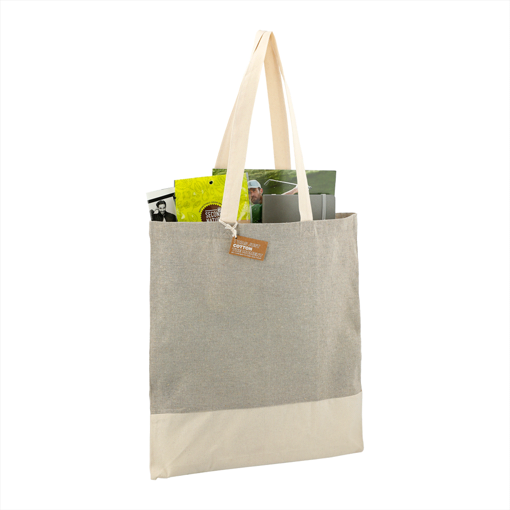 Split Recycled 150ml Cotton Twill Convention Tote