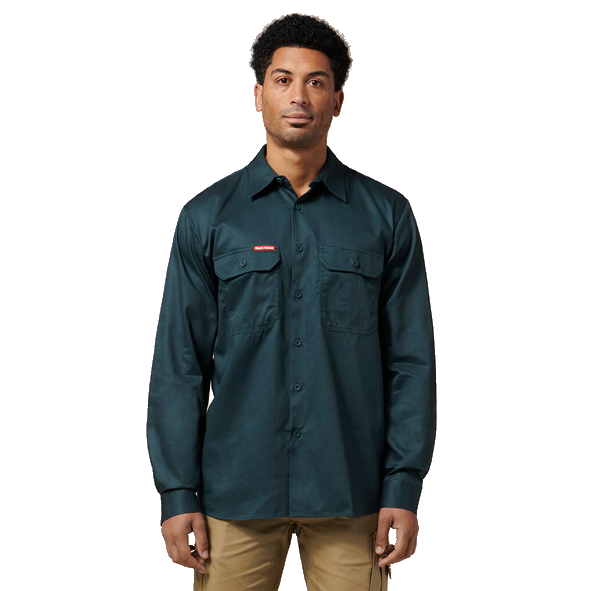 COTTONDRILLLONGSLEEVESHIRTY07500GREEN