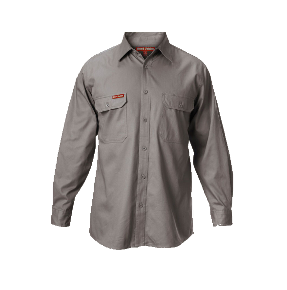 COTTON DRILL LONG SLEEVE SHIRT