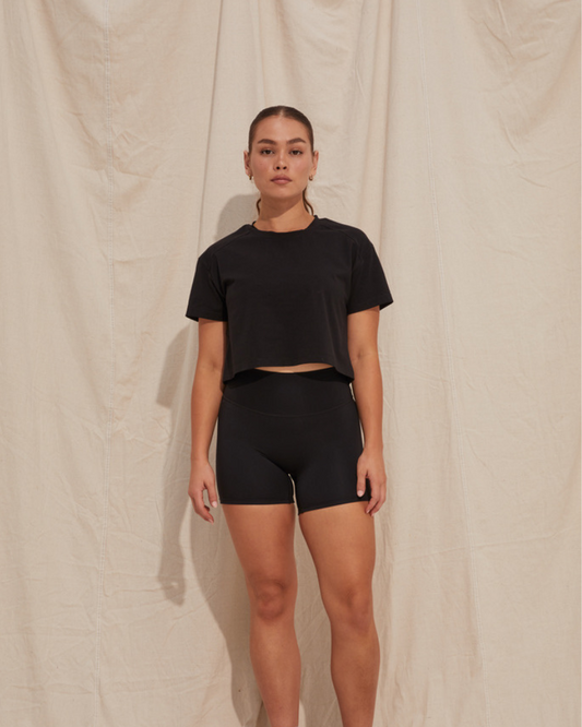 Cropped Tee - Onyx