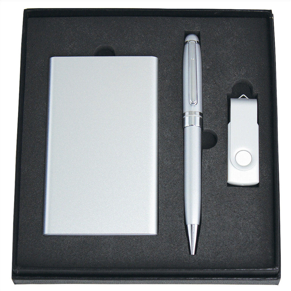 Powerbank, USB (8GB) and Pen Giftset