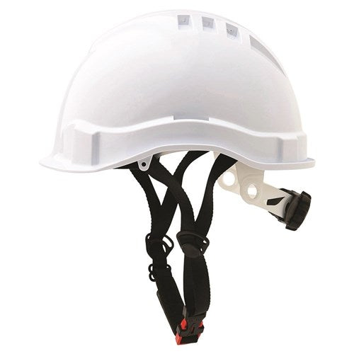 V6 Hard Hat Vented Micro Peak Ratchet Harness Linesman