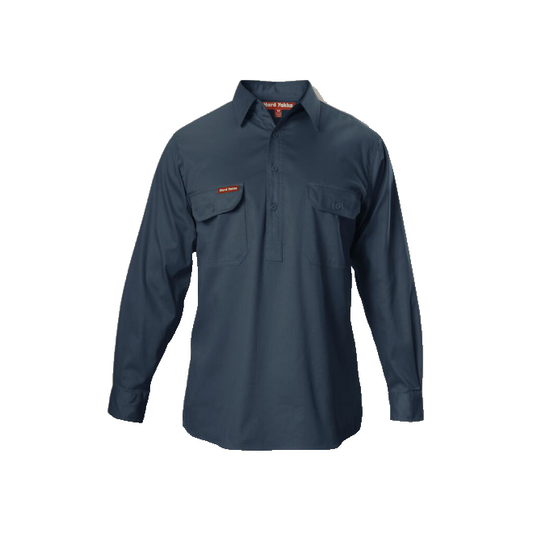 LONG SLEEVE DRILL CLOSED FRONT SHIRT