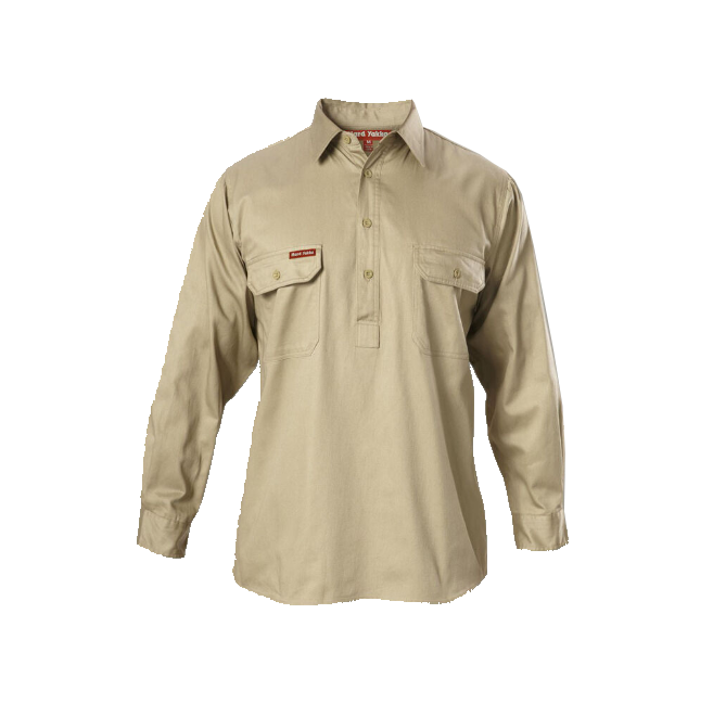 LONG SLEEVE DRILL CLOSED FRONT SHIRT