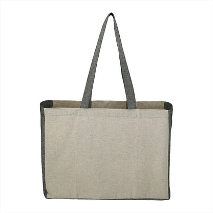 Recycled Cotton Contrast Side Shopper Tote 18L