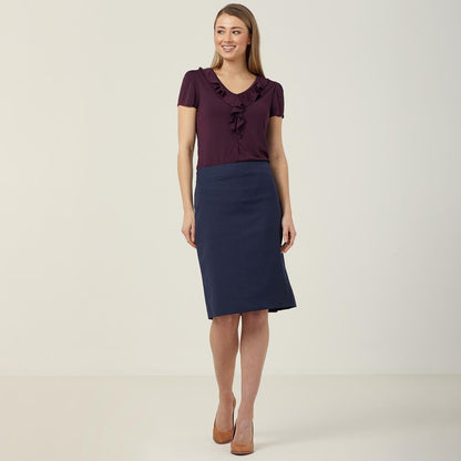 Sharkskin Detail Pencil Skirt