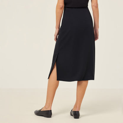 Crepe Stretch Midi Length A-line Skirt