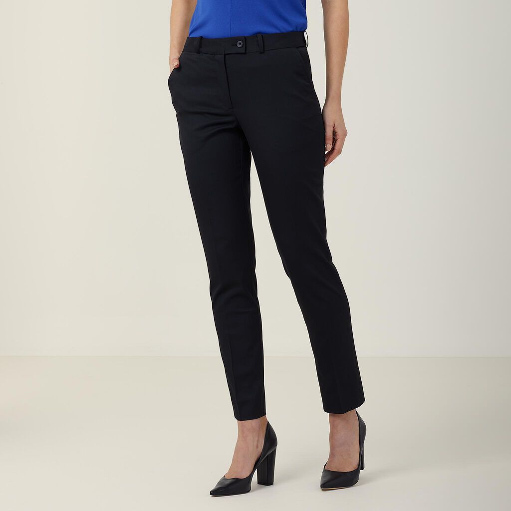 Poly Viscose Stretch Twill Slim Leg Secret Waist Pant