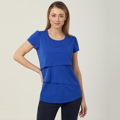 Matt Jersey Short Sleeve Layered Top