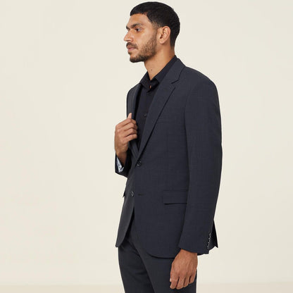 Stretch Wool Blend 2 Button Jacket