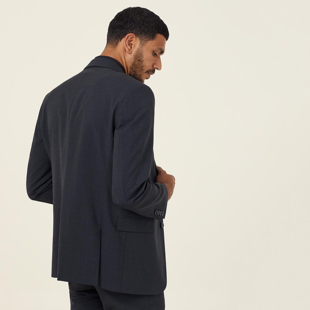 Stretch Wool Blend 2 Button Jacket
