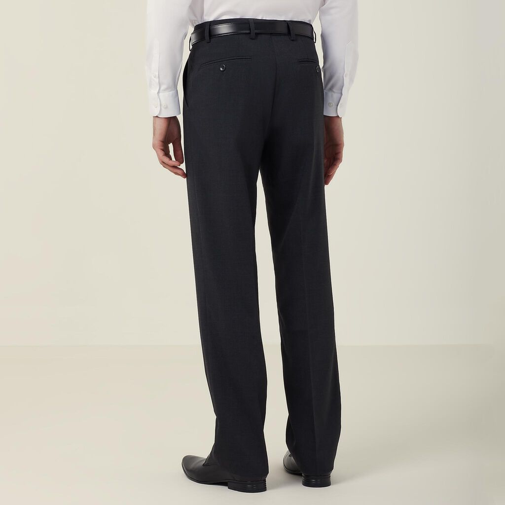 Stretch Wool Blend Flat Front Pant