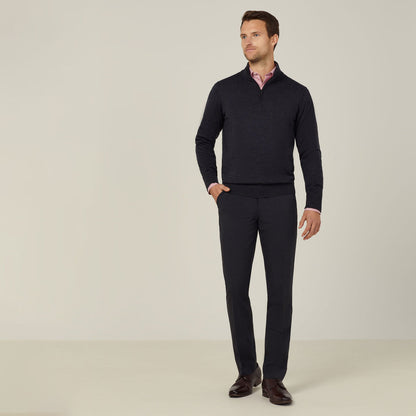 Stretch Wool Blend Slim Leg Pant