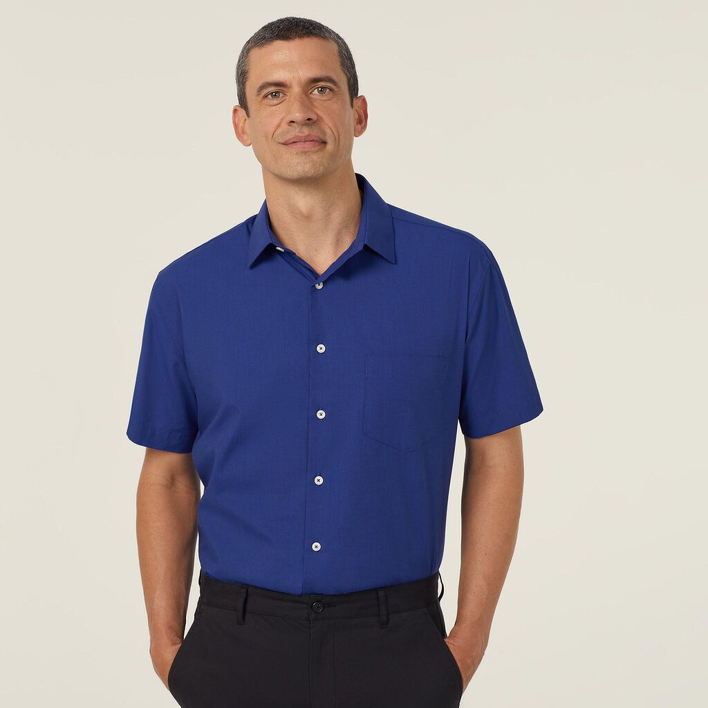 Poly Cotton End On End Short Sleeve Shirt