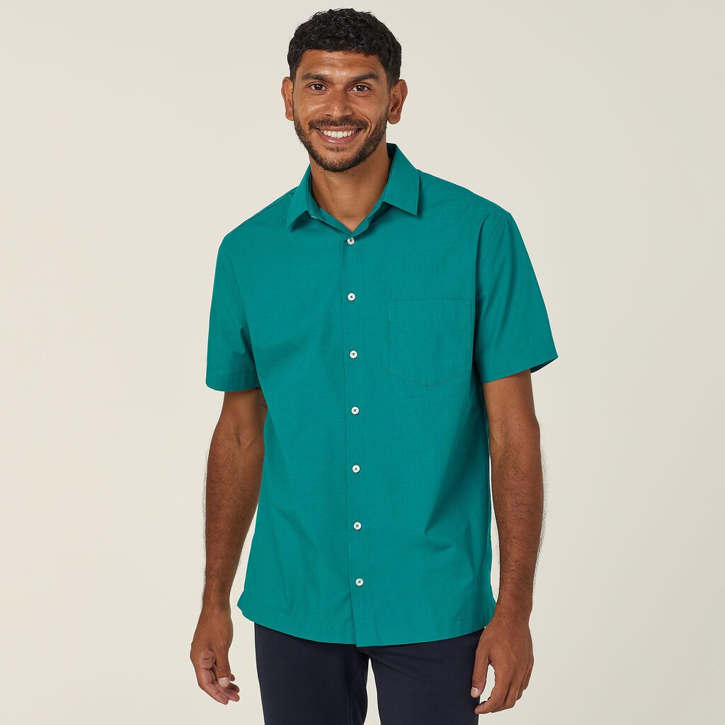 Poly Cotton End On End Short Sleeve Shirt