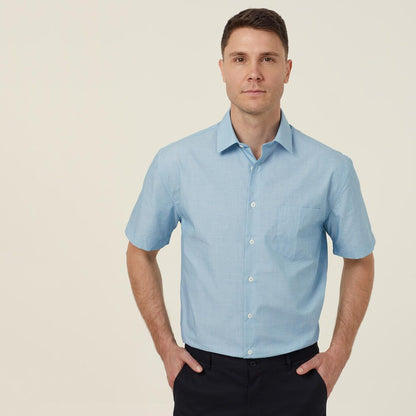 Poly Cotton End On End Short Sleeve Shirt