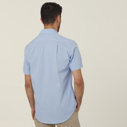 Avignon Pinstripe Stretch Short Sleeve Shirt