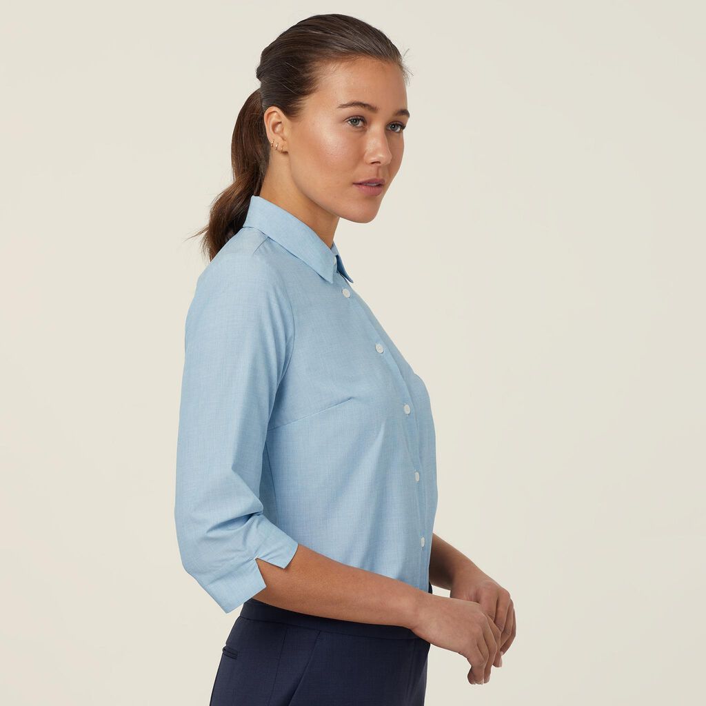 Poly Cotton End On End 3/4 Sleeve Shirt