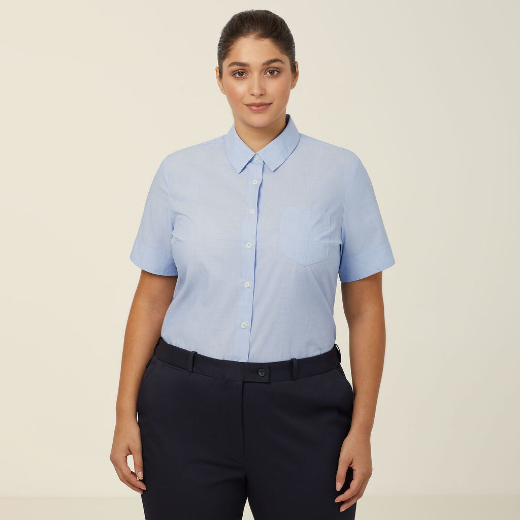 Poly Cotton End On End Short Sleeve Shirt