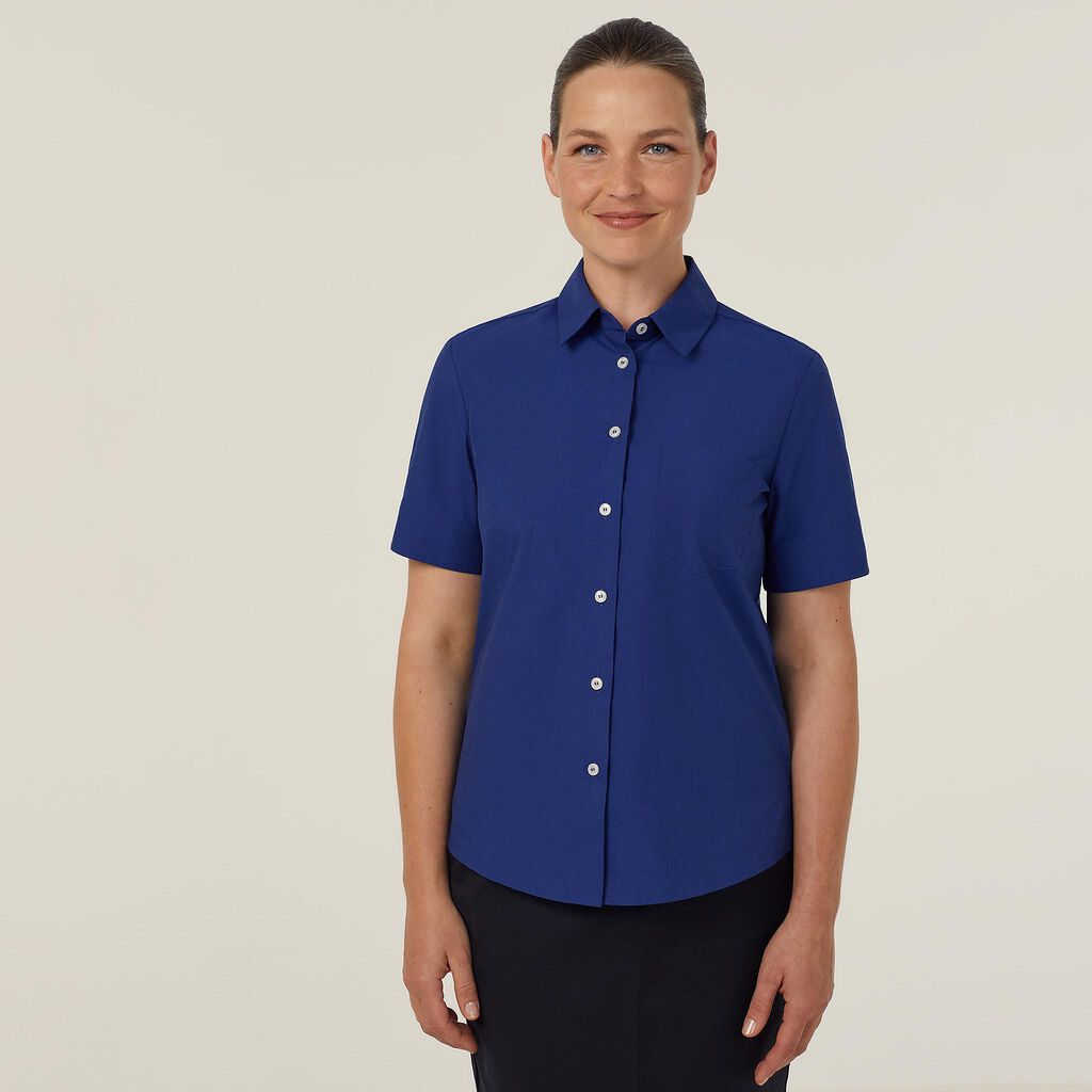 Poly Cotton End On End Short Sleeve Shirt