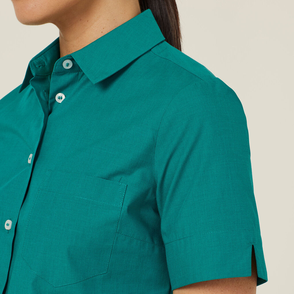 Poly Cotton End On End Short Sleeve Shirt