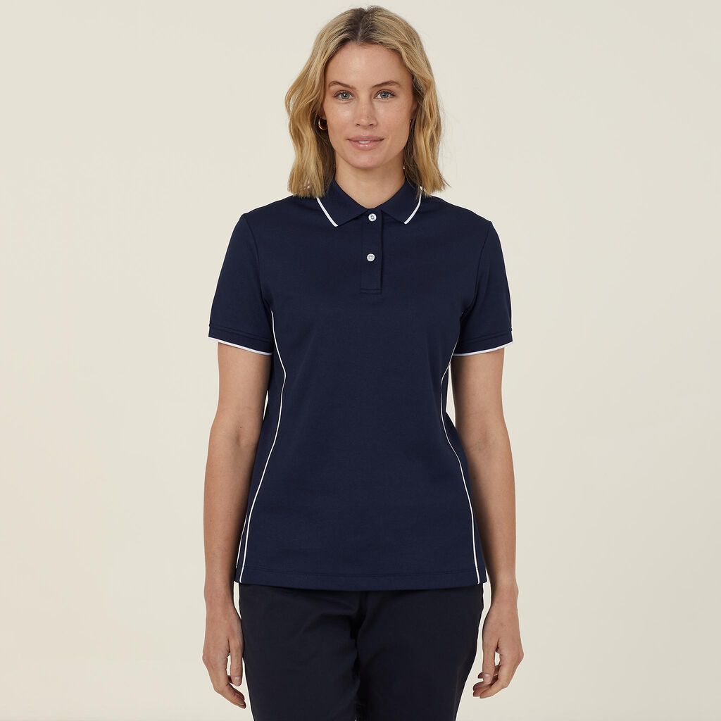 Antibacterial Polyface Short Sleeve Tipped Polo