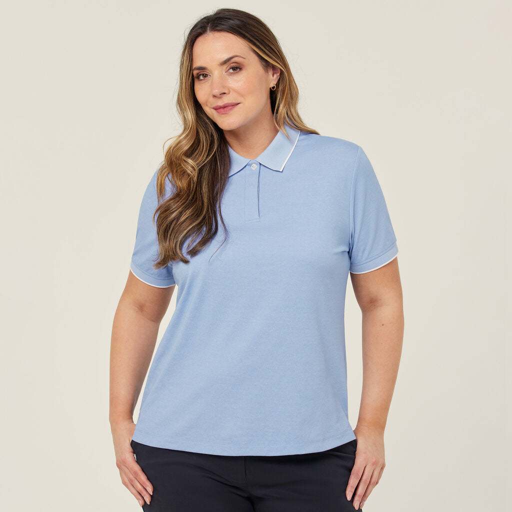 Textured Cotton Poly Short Sleeve Polo