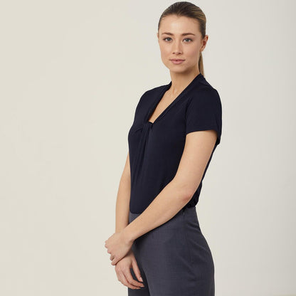 Matt Jersey Twist Neck Top