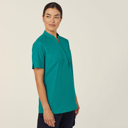 Poly Cotton End On End Short Sleeve Tunic