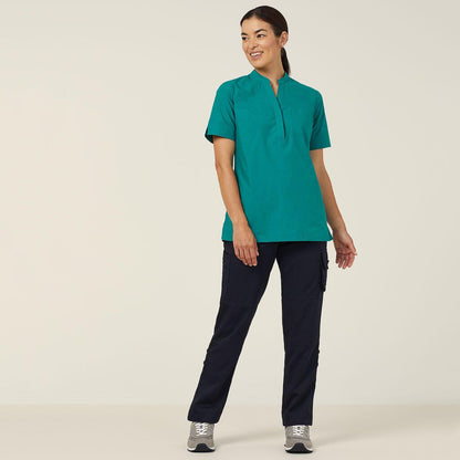 Poly Cotton End On End Short Sleeve Tunic