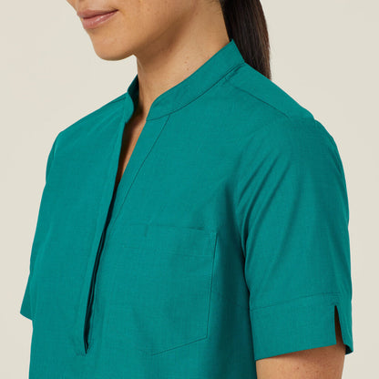 Poly Cotton End On End Short Sleeve Tunic