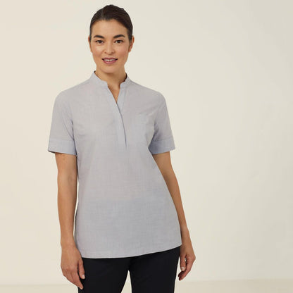 Poly Cotton End On End Short Sleeve Tunic