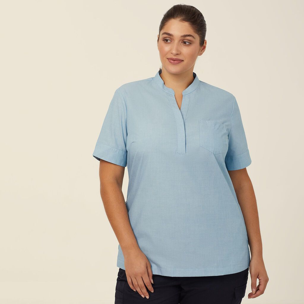 Poly Cotton End On End Short Sleeve Tunic