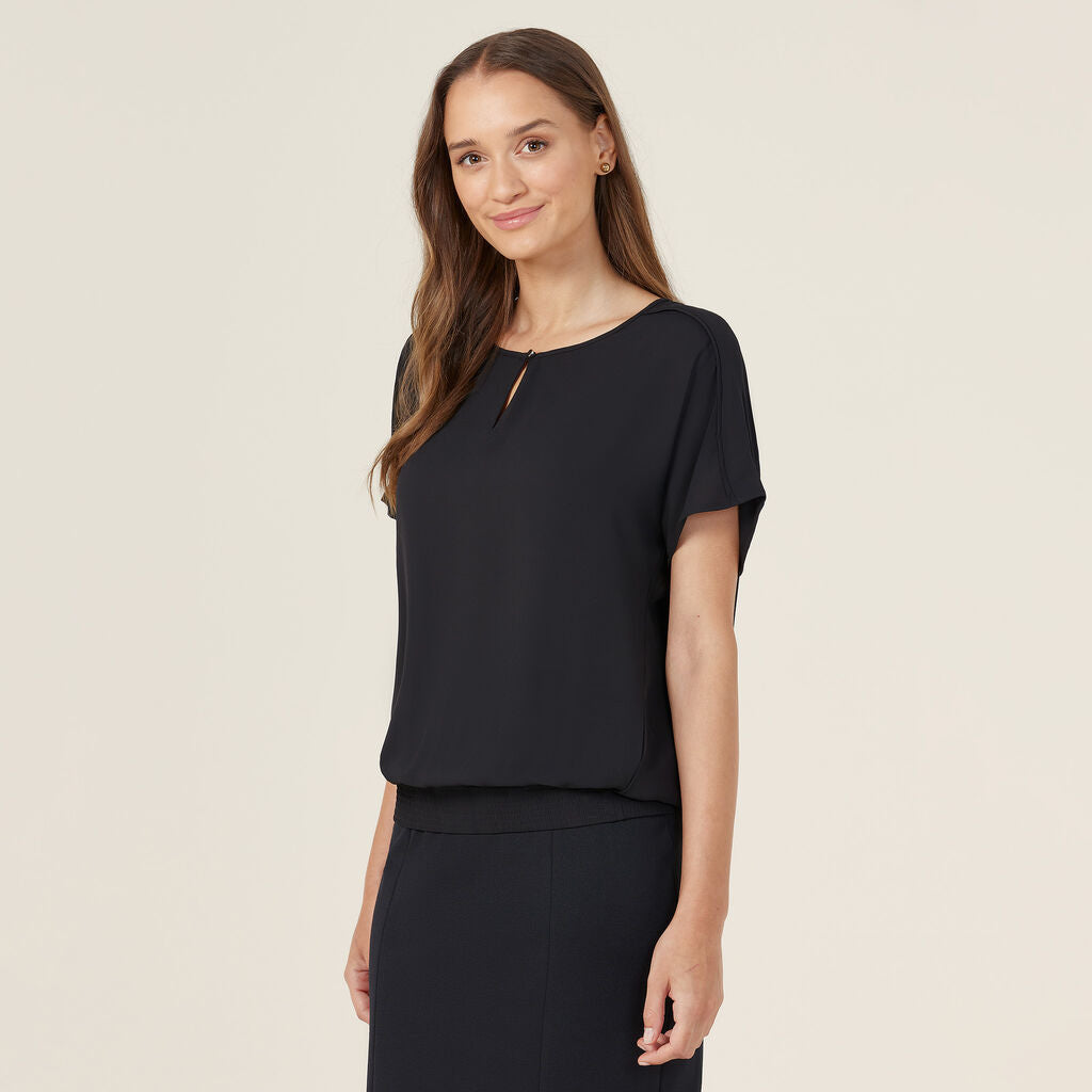 Georgie Short Sleeve Rib Hem Top