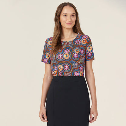 Polyester Print Bush Tucker Indigenous Blouse