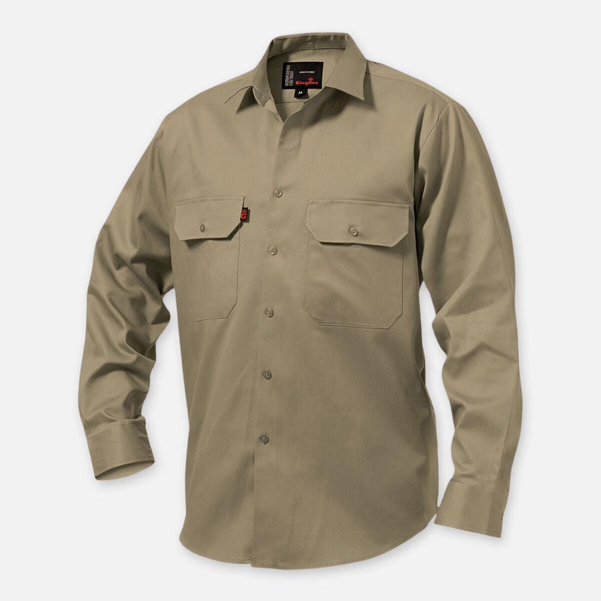 ORIGINALS LONG SLEEVE OPEN FRONT COTTON DRILL WORK SHIRT