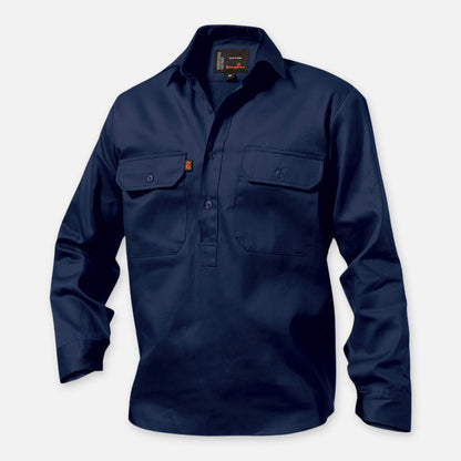 Originals Long Sleeve Closed Front Cotton Drill Work Shirt