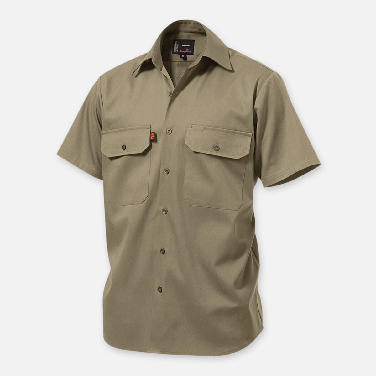 ORIGINALS SHORT SLEEVE OPEN FRONT COTTON DRILL WORK SHIRT